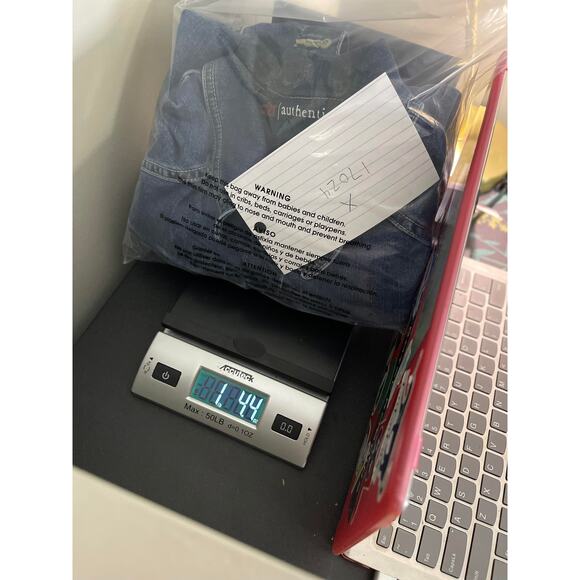 Wrangler Authentics denim jacket blue jean wome's medium dark wash western - Picture 14 of 14